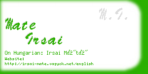 mate irsai business card